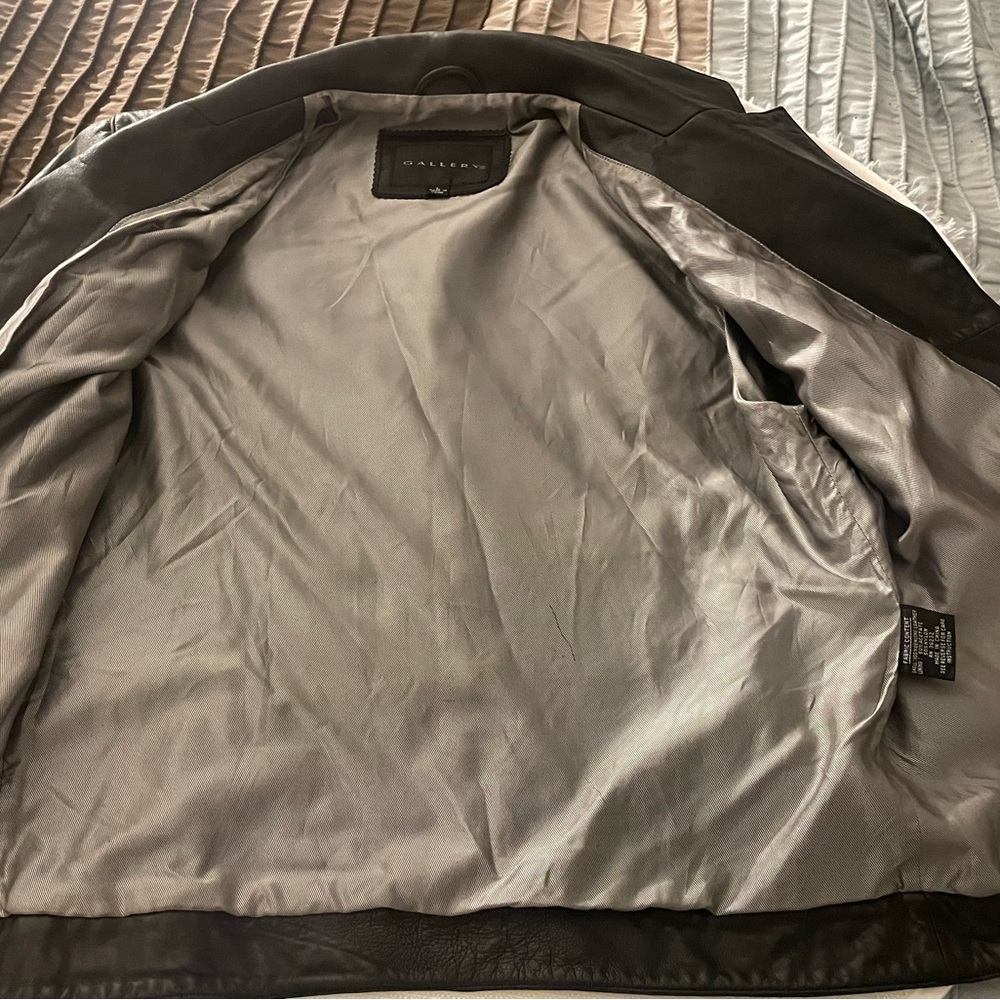 Black Gallery Leather Jacket size L EUC - Picture 6 of 16